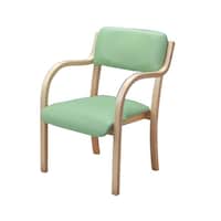 スタッキングチェア 肘掛付き TB1061 PVC ライトグリーン 63−4159−26 テーブル&チェア 1脚