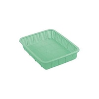 角カゴ浅型 小 ライトグリーン 30個入