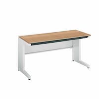 iSデスクシステム スタンダードテーブル 引き出し付 1300×700 ラスティックミディアム 幕板下<対面使用> SD−ISN137CLSMP2NN 1台 【メーカー直送/組立設置込み】