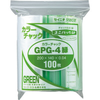 生産日本社 ユニパックカラーチャック青Ｂ６ 透明 １セット（１００枚