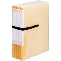 整理がしやすいケース付クリヤーブック(固定式 中紙なし) 橙 1セット(5冊入×3)