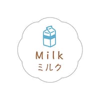 食品表示ラベル シール ミルク 本体−縦26mm×横26mm 1冊(150枚) 41−10137 POPシール