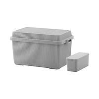 スタックアップコンテナー83グレー 1個 STC−02S GY 収納ケース(ふた付きボックス)