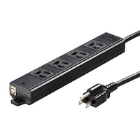 工事物件タップ 1本 TAP−KS4−1BK 2ピン電源タップ(2−4個口)