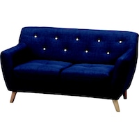 ファブリックソファ ラビスタ2p ネイビーソリッド