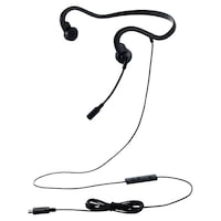 有線ヘッドセット 骨伝導 USB Type−C 耳せん付属 ブラック