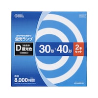丸形蛍光ランプ 30形+40形 3波長昼光色 FCL−3040EXD−8H 1箱(2本入、各1本)