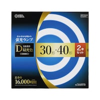 丸形蛍光 30形+40形 3波長昼光 長寿命 FCL−3040EXD−16H 1箱(2本入、各1本)