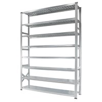 【送料込】メタルシステム幅1877高2500奥行400棚8段 イタリア製 簡単組立・工具不要のオープンラック 【メーカー直送/軒先渡し】