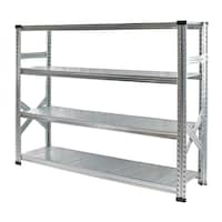 【送料込】メタルシステム幅1577高1180奥行450棚4段 イタリア製 簡単組立・工具不要のオープンラック 【メーカー直送/軒先渡し】