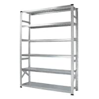【送料込】メタルシステム幅1577高2104奥行450棚6段 イタリア製 簡単組立・工具不要のオープンラック 【メーカー直送/軒先渡し】