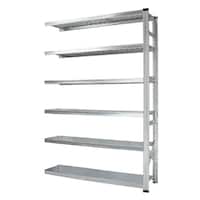 【送料込】メタルシステム 連結専用パーツ 幅1577高1972奥行450棚6段 イタリア製 簡単組立・工具不要のオープンラック 【メーカー直送/軒先渡し】