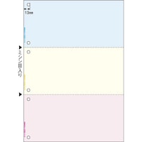 マルチプリンタ帳票 A4カラー3面6穴 カラー3面 1箱(2400枚入) FSC2013W プリンタ帳票マルチタイプ