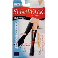 日本製 ３足セット S-M スリムウォーク 美脚ハイソックス ブラック