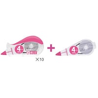 修正テープ 微修正 4mm幅 本体10個+詰替1個 業務用