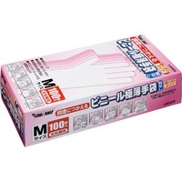 調理用ビニール使いきり手袋 粉無 M 100枚入