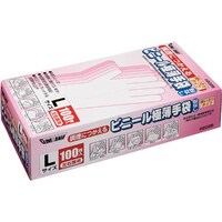 調理用ビニール使いきり手袋 粉無 L 100枚入