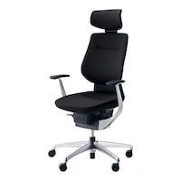 360°グライディングチェア ing(イング) オフィスチェア 布張りタイプ 肘置きあり 布ブラック 脚アルミダイカスト(磨き仕上げ) メーカー直送 1脚 CR−GA3245E6G4B6−VN