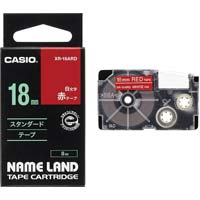 カシオ ネームランド 赤色テープ １８ｍｍ 白文字 ＸＲ－１８ＡＲＤ
