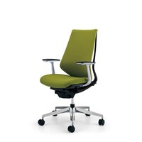 デュオラ クッション オフィスチェア 布張りタイプ 肘置きあり 脚アルミダイカスト(磨き仕上げ) メーカー直送 1脚 CR−GA3141E6KZQ4−VN