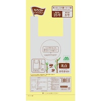 取り出し口が選べるレジ袋 乳白25号 バイオマスプラスチック 100枚