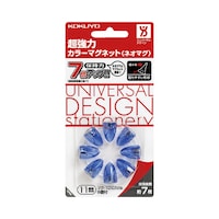 超強力マグネットネオマグピンタイプ透明青8個X5