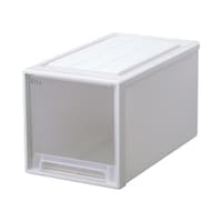 フィッツケース(奥行53cm)53ー30L ホワイトクリア 幅30×奥行53×高さ30cm 1箱(3個入) 4904746156518 収納ケース(引出しボックス)