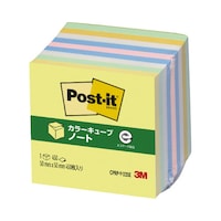 ポストイット 再生紙キューブ 50×50 黄 5色混色 1冊 CPRP−Y−22SE ふせん 通常粘着