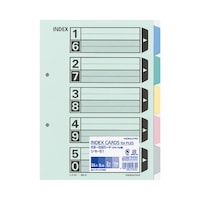 カラー仕切カード B5タテ 5山 シキ−61 1パック(10組入)