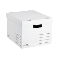 収納ボックス <NEOS> Lサイズ・フタ付き白 ホワイト フタ付 A4−NELB−W 1個