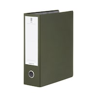 チューブファイル <NEOS> A4タテ 背幅95mm 緑 オリーブグリーン パイプ式ファイル(両開き) フ−NE680DG 1冊