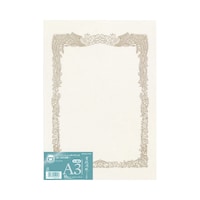 賞状用紙<OA対応>A3 横書き用 うすいクリーム色 縦型ヨコ書用 1パック(10枚入) カ−SJ213