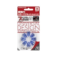 超強力マグネット ネオマグピンタイプ 透明ブルー8個 1パック(8個入) マク−1010TB