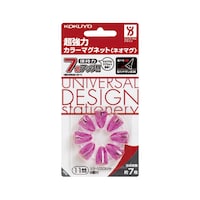超強力マグネット ネオマグピンタイプ 透明ピンク8個 1パック(8個入) マク−1010TP