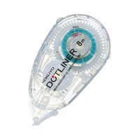 【本体】 テープのり ドットライナー 詰替タイプ本体 お試し短尺8m しっかり貼るタイプ 本体カラー透明 強粘着 1個 タ−DM400−08NTーS1