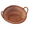樹脂 丸斜め型 バスケット手付 茶