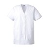 女子衿なし白衣半袖 ホワイト