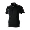 ZIP半袖ポロ クロ