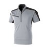ZIP半袖ポロ 銀