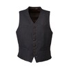 襟なし ベスト 黒×茶