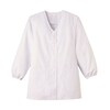 襟なし/長袖 女性用調理衣 ホワイト