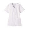 襟なし/半袖 女性用調理衣 ホワイト