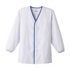 襟なし/長袖 男性用調理衣 ホワイト