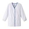 襟なし/長袖 女性用調理衣 ホワイト