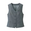 襟なし 女性用ベスト グレー