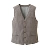 襟なし 男性用ベスト ブラウン
