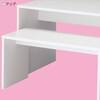 木製コの字型ネストテーブル ホワイト