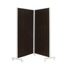 キャスター付きパーティションH180cm ダークブラウン