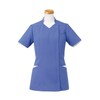 半袖スクラブジャケット(レディース)パープル×グレイ R8946−22シリーズ