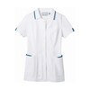 ナースジャケット 半袖 白/ターコイズ 73−2413シリーズ